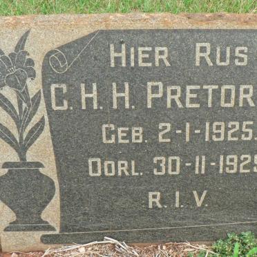PRETORIUS C.H.H. 1925-1929