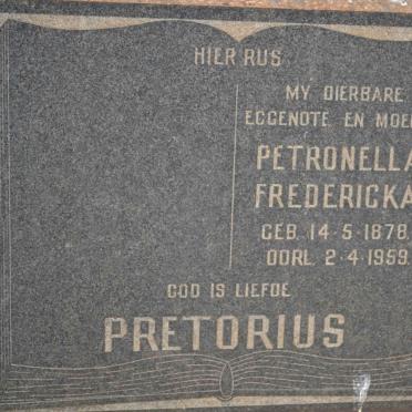 PRETORIUS Petronella Fredericka 1878-1959