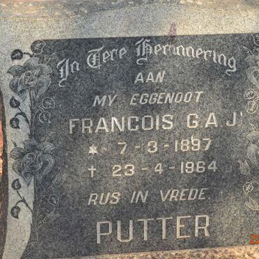 PUTTER Francois G.A.J. 1897-1964