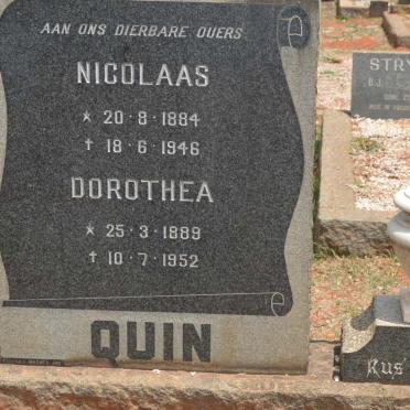 QUIN Nicolaas 1884-1946 &amp; Dorothea 1889-1952 :: VAN VUUREN Hester 1915-1962 :: ? Francis Edward 1913-1984