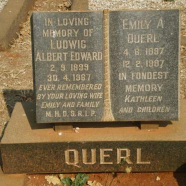 QUERL Ludwig Albert Edward 1899-1967 &amp; Emily A. 1897-1987