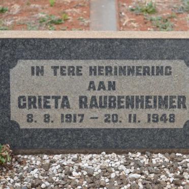 RAUBENHEIMER Grieta 1917-1948