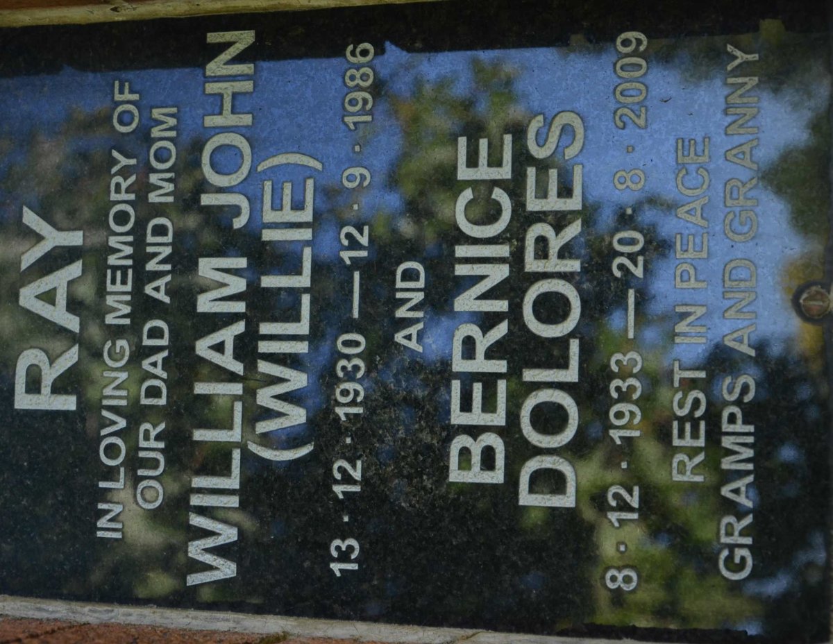 RAY William John 1930-1986 &amp; Bernice Dolores 1933-2009