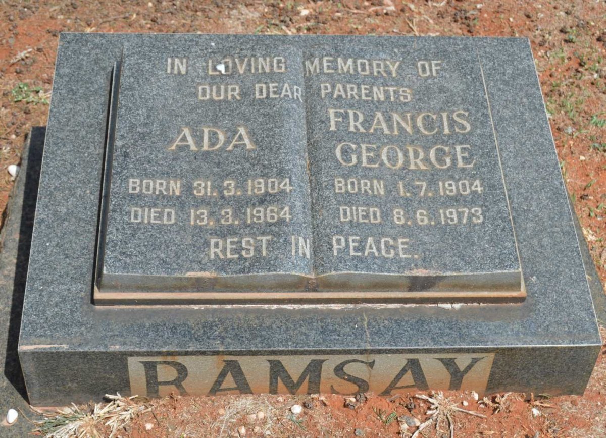 RAMSAY Francis George 1904-1973 &amp; Ada 1904-1964
