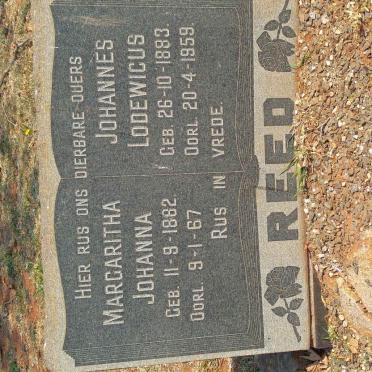 REED Johannes Lodewicus 1883-1959 &amp; Margaritha Johanna 1882-1967