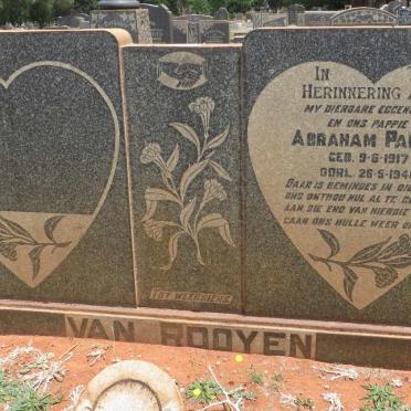 ROOYEN Abraham Paulus, van 1917-1946