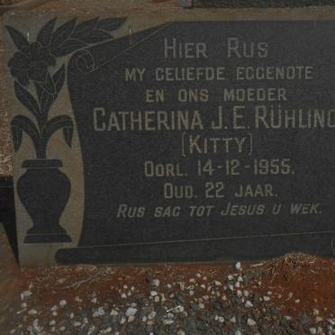 RÜHLING Catherina J.E. -1955