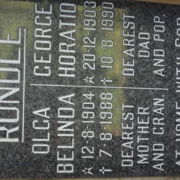 RUNDLE George Horatio 1903-1990 &amp; Olga Belinda 1904-1988