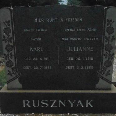 RUSZNYAK Karl 1911-1988 &amp; Julianne 1918-1968