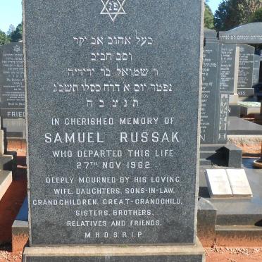 RUSSAK Samuel -1962
