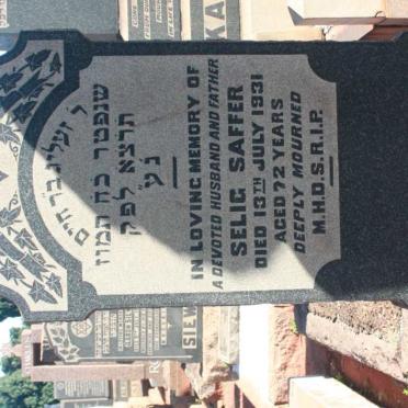 SAFFER Selig -1931