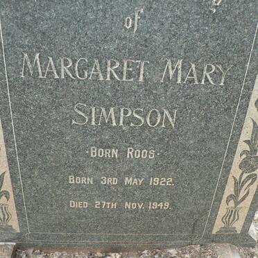 SIMPSON Margaret Mary nee ROOS 1922-1949
