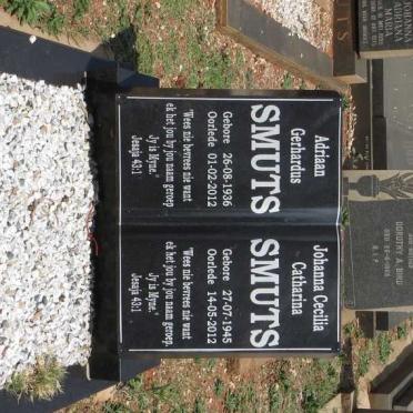 SMUTS Adriaan Gerhardus 1936-2012 &amp; Johanna Cecilia Catharina 1945-2012