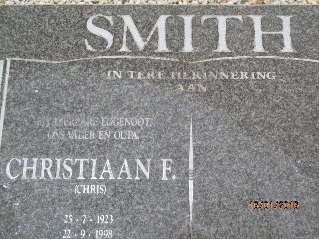 SMITH Christiaan F. 1923-1998