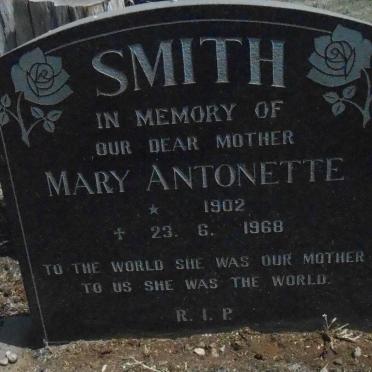 SMITH Mary Antonette 1902-1968