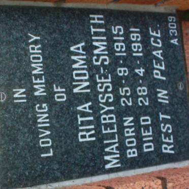 SMITH Rita Noma, MALEBYSSE 1915-1991