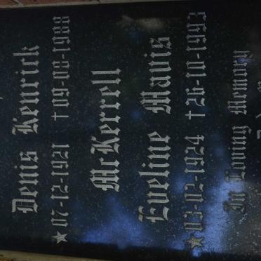 SMITH Denis Kenrick 1921-1988 &amp; Eveline Mavis McKERRELL 1924-1993