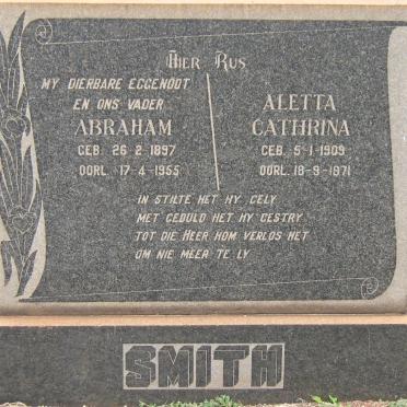SMITH Abraham 1897-1955 &amp; Aletta Cathrina 1909-1971