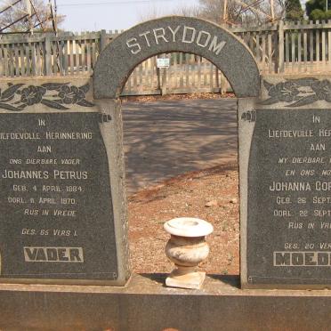STRYDOM Johannes Petrus 1884-1970 &amp; Johanna Cornelia 1885-1962