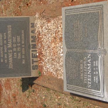 STEINMAN Johannes Marthinus 1912-1962 :: STEINMAN Jacobus Philippus 1938-2002