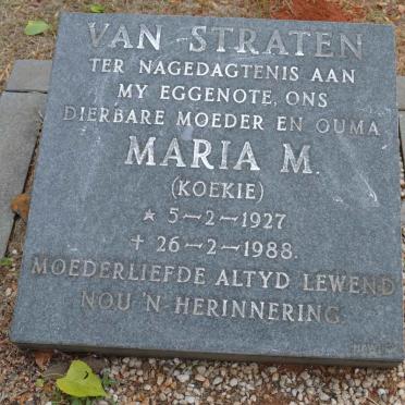 STRATEN Maria M., van 1927-1988