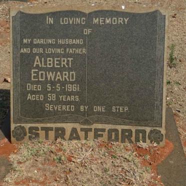 STRATFORD Albert Edward -1961