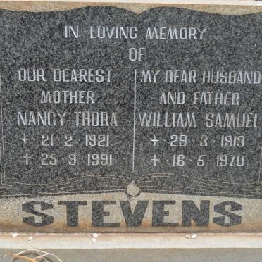 STEVENS William Samuel 1913-1970 &amp; Nancy Thora 1921-1991