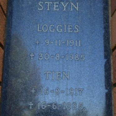 STEYN Loggies 1911-1985 &amp; Tien 1917-1985