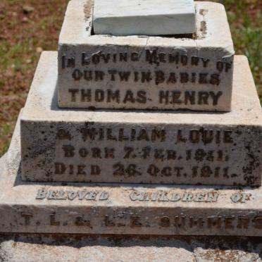 SUMMERS Thomas Henry 1911-1911 :: SUMMERS William Louie 1911-1911