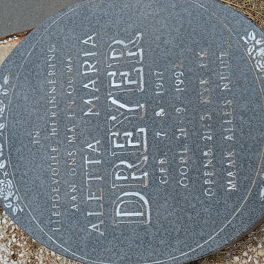 DREYER Aletta Maria 1917-1992