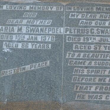 SWANEPOEL Petrus C. -1935 &amp; Maria M. -1970