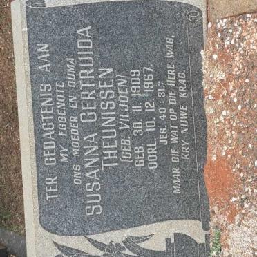 THEUNISSEN Susanna Gertruida nee VILJOEN 1909-1967