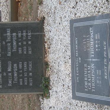 THOMPSON Arthur Thomas -1963 &amp; Amelia Maud -1969 :: THOMPSON Lorrimer Graham 1912-2001 &amp; Olive Emily 1918-2007