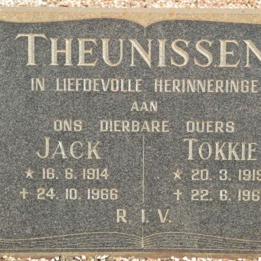 THEUNISSEN Jack 1914-1966 &amp; Tokkie 1919-1961