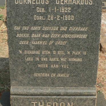 THERON Cornelius Gerhardus 1922-1960