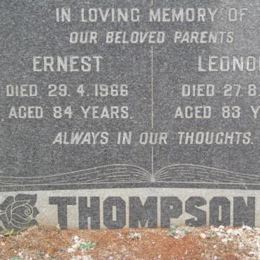 THOMPSON Ernest -1966 &amp; Leonora -1971