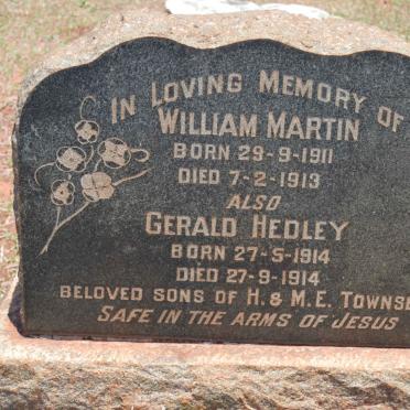 TOWNSEND William Martin 1911-1913 :: TOWNSEND Gerald Hedley 1914-1914