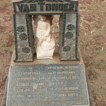 TONDER Jacobus Johannes, van 1950-1951