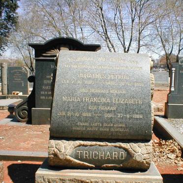 TRICHARD Johannes Petrus 1893-1952 &amp; Maria Francina Elizabeth PIENAAR 1898-1966