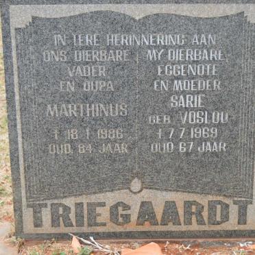 TRIEGAARDT Marthinus -1986 &amp; Sarie VOSLOO -1969