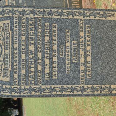 TUCKER Matthew -1916 &amp; Annie -1937