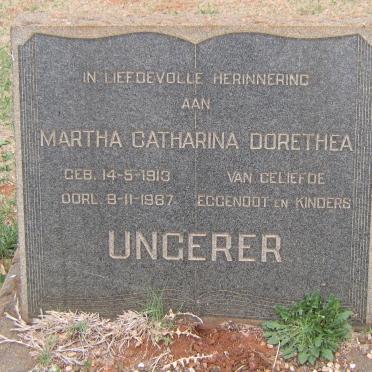 UNGERER Martha Catharina Dorethea 1913-1967