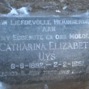 UYS Catharina Elizabeth 1892-1951