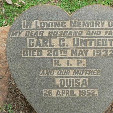 UNTIEDT Carl C. -1932 &amp; Louisa -1952