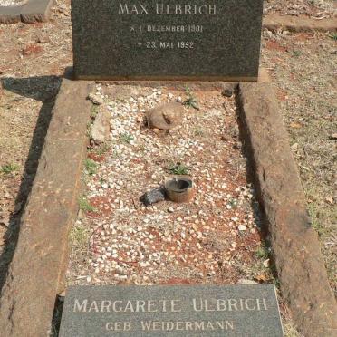 ULBRICH Max 1901-1952 &amp; Margarete WEIDERMANN 1897-1986