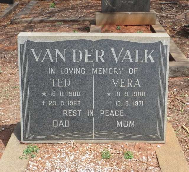 VALK Ted, van der 1900-1968 &amp; Vera 1900-1971