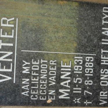 VENTER Manie 1931-1989