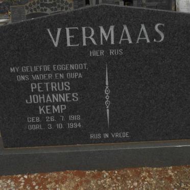 VERMAAS Petrus Johannes Kemp 1918-1994
