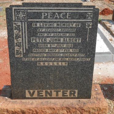 VENTER Peter John Albert 1915-1951