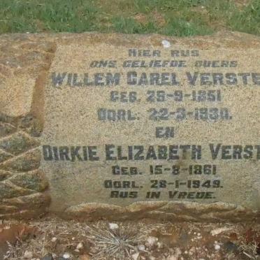 VERSTER Willem Carel 1851-1930 &amp; Dirkie Elizabeth 1861-1949